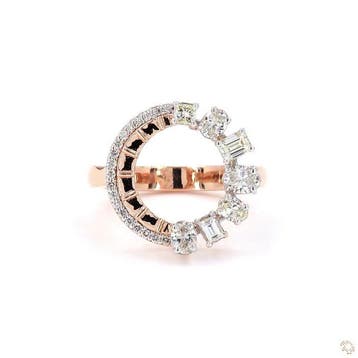 Ring - 14 karaat Roségoud - 1.06ct. tw. Diamant (Natuurlijk), Nieuw