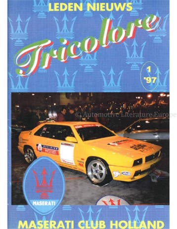 1997-1 TRICOLORE, MASERATI CLUB HOLLAND MAGAZINE NEDERLANDS, Nieuw, Author