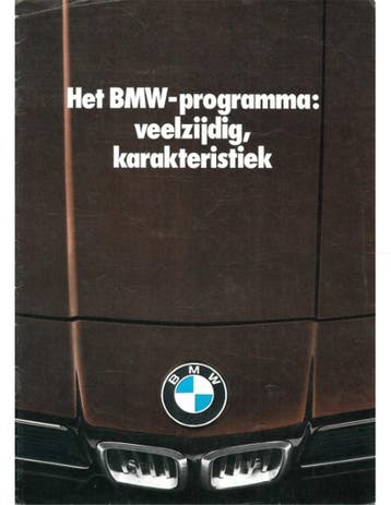 1978 BMW PROGRAMMA BROCHURE NEDERLANDS, Boeken, Auto's | Folders en Tijdschriften, Nieuw, BMW, Author
