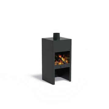 Cortenstaal gecoat tuinhaard 50x50x100cm, Nieuw