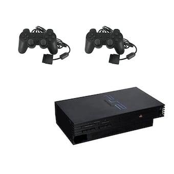 Playstation 2 Console Phat Zwart + 2 Nieuwe Controllers (..., Spelcomputers en Games, Spelcomputers | Sony PlayStation 2, Nieuw