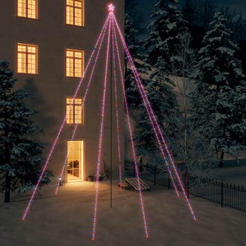 vidaXL LED-kerstboom Binnen Buiten 1300 LEDs kleurrijk 8 m, Diversen, Kerst, Verzenden, Nieuw