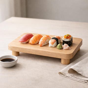 HOCHO Eiken Sushi Dienblad – 290x200x50 mm – Luxe en Fun, Ophalen of Verzenden, Nieuw