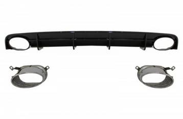 Achterbumper diffusor Audi A6 4G 2015-2018 RS6 Design Zwart, Ophalen of Verzenden, Nieuw