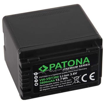 Panasonic VW-VBT380 accu (Patona Premium), Verzenden, Nieuw