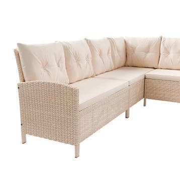 Loungeset Manacor - Creme / Zand - Incl. Kussens, Verzenden, Nieuw