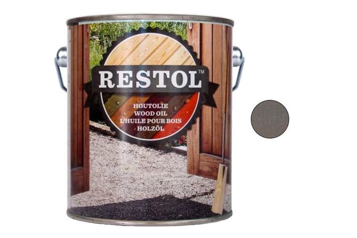 Restol Restol houtolie zijdeglans 2,5 liter, grijs, Doe-het-zelf en Verbouw, Verf, Beits en Lak, Nieuw, Verzenden
