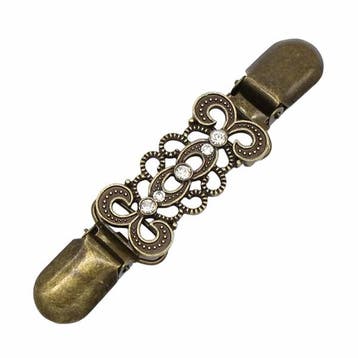 Fako Bijoux - Vestsluiting - Vestclip - Krullen - Strass -, Verzenden, Nieuw