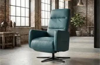 Elektrische leren relaxfauteuil, Ophalen of Verzenden, Nieuw, Leer