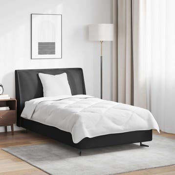vidaXL Dekbed met kussen 2 pcs Wit Microvezel, Verzenden, Nieuw, Wit