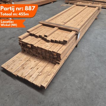 Thermo Vuren Vuren Balken 3600-5100x90x50mm, Ophalen of Verzenden, Nieuw
