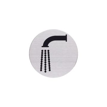 Pictogram kraan zelfklevend rond - RVS, Verzenden, Nieuw in verpakking
