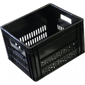 Fietskrat | VWP | 27 x 35 x 44 cm (40 liter, Zwart), Fietsen en Brommers, Fietsaccessoires | Fietsmanden, Verzenden, Nieuw, VWP