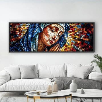 CARCANVAS_IT - Panoramic Praying Mosaic Madonna - GIGA size, Antiek en Kunst