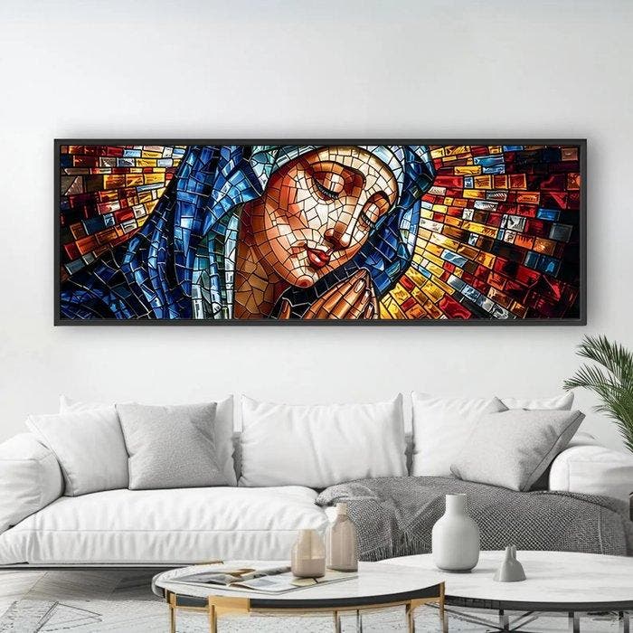 CARCANVAS_IT - Panoramic Praying Mosaic Madonna - GIGA size, Antiek en Kunst, Antiek | Boeken en Bijbels