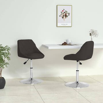 vidaXL Eetkamerstoelen 2 st kunstleer zwart, Verzenden, Nieuw, Zwart