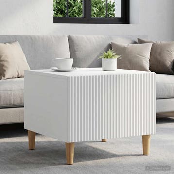 vidaXL Salontafel met lade Wit 49 x 50 x 40 cm Bewerkt hout, Huis en Inrichting, Verzenden, Nieuw, Overige houtsoorten, 50 tot 100 cm