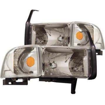 ANZO 1994-2001 Dodge Ram Crystal Headlights Chrome, Auto-onderdelen, Ophalen of Verzenden, Nieuw