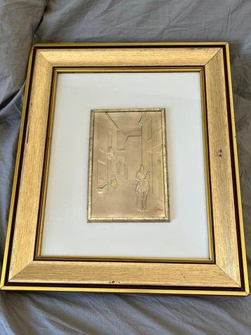 Reliëf, Scorci - 29 cm - Lamina Arg.925