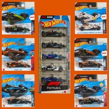 Hot Wheels, AUTO da CORSA - FORMULA 1 - F E 1:64 -, Nieuw