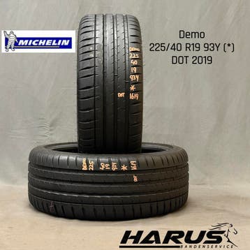 225/40/19 93Y (*) Michelin zomerbanden demo 2X, 19 inch, Gebruikt, Ophalen of Verzenden, Band(en)
