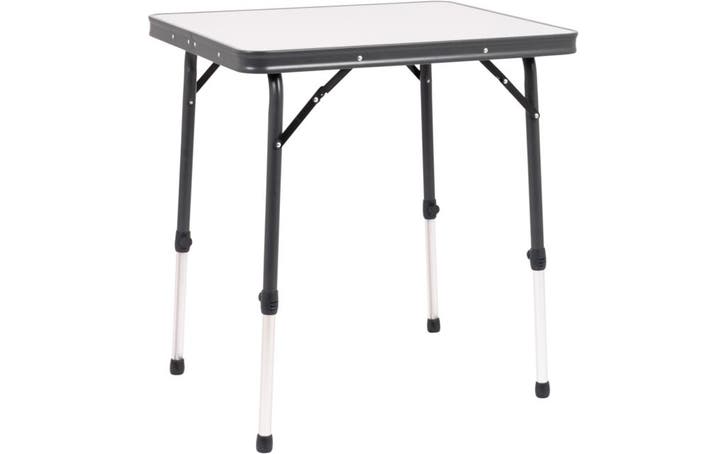 2dekans | Crespo campingtafel - 65 x 53 x 47-69 cm - zwart -, Caravans en Kamperen, Kampeermeubelen, Zo goed als nieuw, Ophalen of Verzenden