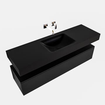 Badkamermeubel AQS Ibiza 150 cm Solid Surface Wastafel Mat, Huis en Inrichting, Ophalen of Verzenden, Nieuw