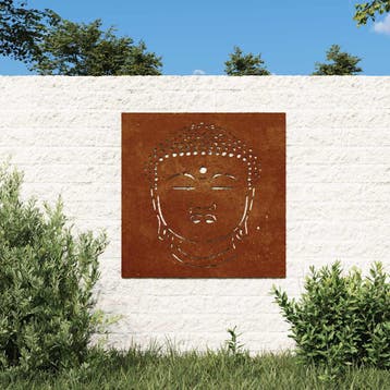 vidaXL Wanddecoratie tuin boeddhahoofd-ontwerp 55x55 cm, Verzenden, Nieuw