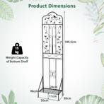 LIVSK Metalen Klimrek Vrijstaand - Inklapbare Onderste Plank, Verzenden, Nieuw