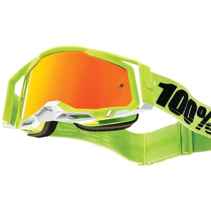 100% Racecraft 2 Bril - Fluo Geel met spiegellens, Motoren, Kleding | Motorkleding, Nieuw met kaartje, Motorcrosskleding, Verzenden