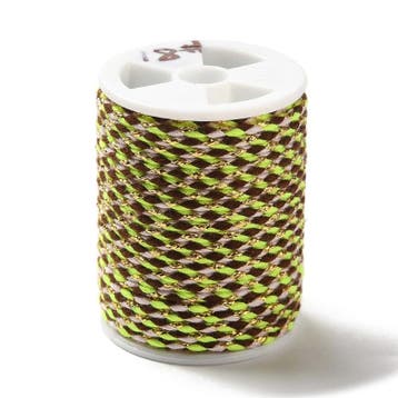 1 rol Metallic gevlochten koord – katoen/polyester mix –, Ophalen of Verzenden, Nieuw, Kraal