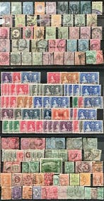 Britse Gemenebest 1856 - Drie kaartjes met potentieel,, Postzegels en Munten, Postzegels | Europa | UK, Gestempeld