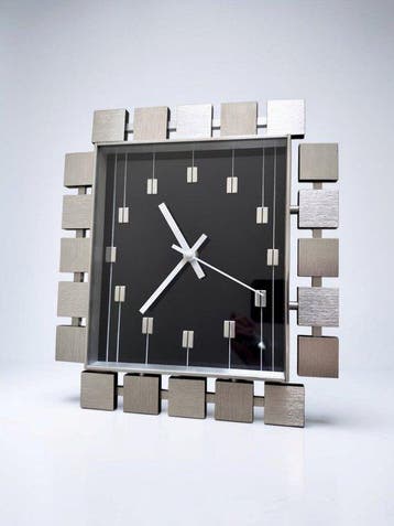 Wandklok - Juwelier Hörl Prototype - Mid-century modern Glas