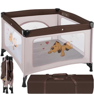 Baby box Tommy Junior 105x105x78cm - bruin, Kinderen en Baby's, Boxen, Verzenden, Nieuw
