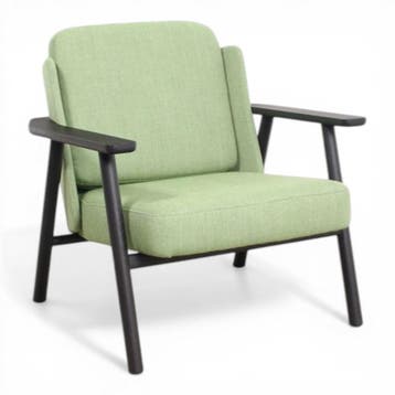 Alki Lasai Lounge Chair, groen-zwart, Overige plaatsen, Ophalen of Verzenden, Gebruikt, Stoel