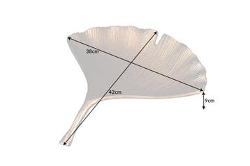 Decoratieve kom GINKGO 42cm goud handgemaakt metaal - 41775, Huis en Inrichting, Woonaccessoires | Overige, Ophalen of Verzenden
