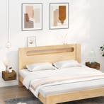 vidaXL Nachtkastjes 2 st wandgemonteerd 35x35x20 cm gerookt, Huis en Inrichting, Slaapkamer | Nachtkastjes, Minder dan 45 cm, Verzenden