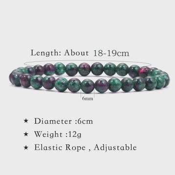 Natuurstenen Armband 6mm Kralen - Unisex Kristal & Edelsteen, Sieraden, Tassen en Uiterlijk, Verzenden, Nieuw