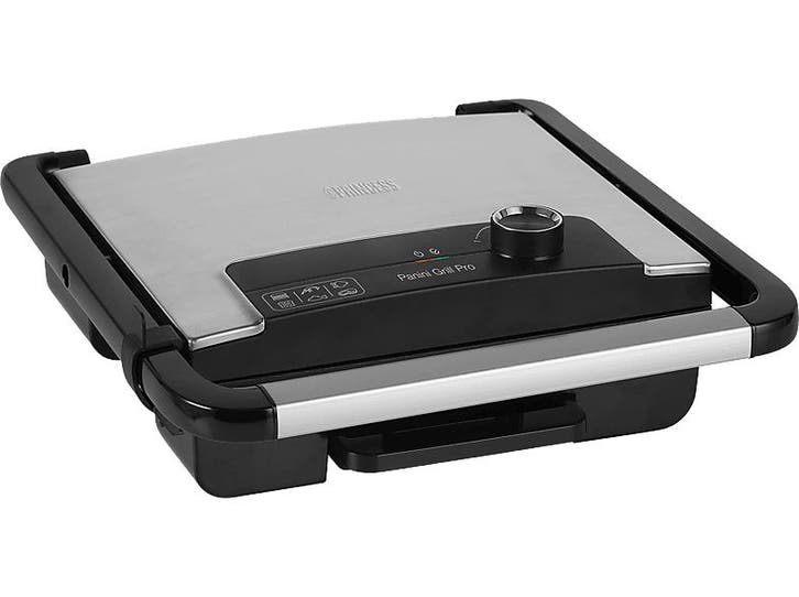 Princess -  112425 Panini Grill Pro  - Zwart, Witgoed en Apparatuur, Contactgrills, Nieuw, Verzenden