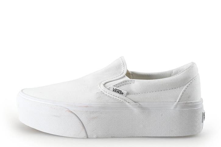 Vans Instappers in maat 38 Wit, Kleding | Dames, Schoenen, Wit, Zo goed als nieuw, Instappers, Verzenden