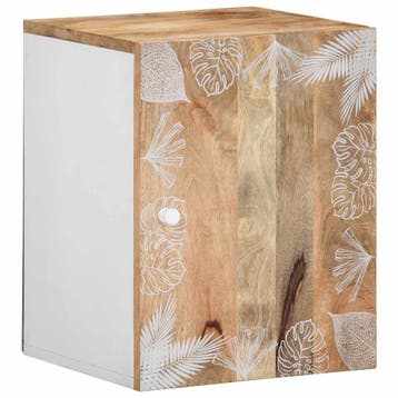 vidaXL Badkamerwandkast 38x33,5x48 cm massief mangohout, Verzenden, Nieuw, (Half)hoge kast