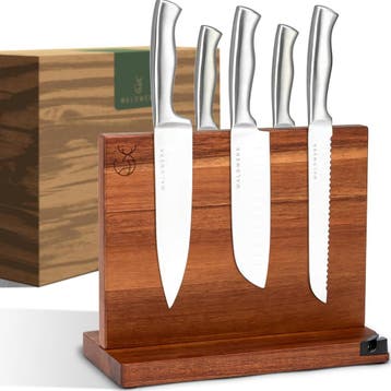 Messenmagneet - Magneetstrip messen - Messenhouder - Hout -, Verzenden, Zo goed als nieuw