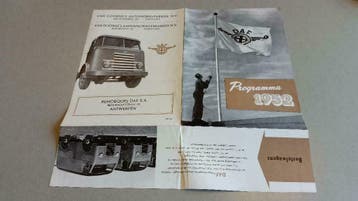 DAF Programma brochure uit 1952 in het Nederlands *Zeldzaam*, Boeken, Auto's | Folders en Tijdschriften, Verzenden, Gelezen