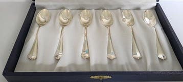 Bestekset voor 6 personen (6) - .800 zilver - ruw zilver