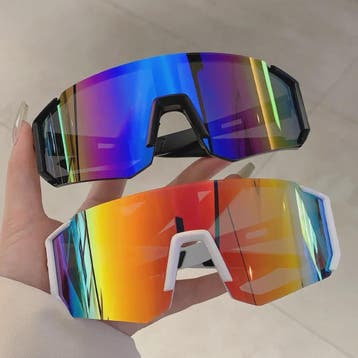 Sportzonnebril Oversized Mirror Lens - Lichtgewicht & UV-bes, Verzenden, Nieuw