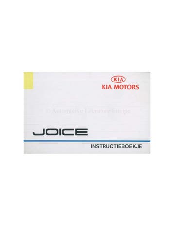 1999 KIA JOICE INSTRUCTIEBOEKJE NEDERLANDS