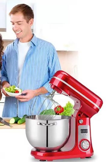 Keukenmixer 1200W met 6L kom en stille motor – 6 snelheden, Huis en Inrichting, Keuken | Keukenelementen, Verzenden, Nieuw