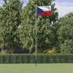 vidaXL Vlag met vlaggenmast Tsjechië 6,08 m aluminium, Diversen, Verzenden, Nieuw