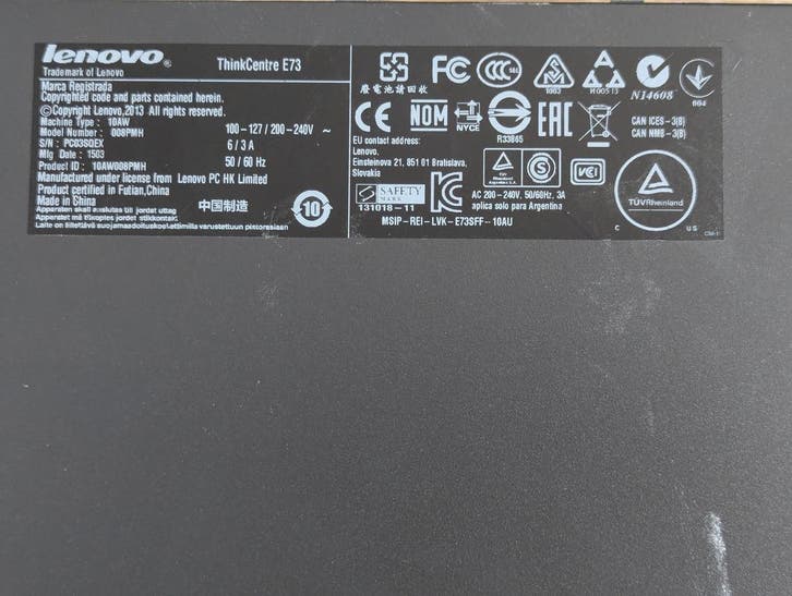 Lenovo ThinkCentre E73 Desktop PC0C53EX PC03SQEX, Computers en Software, Desktop Pc's, Nieuw