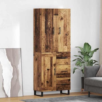 vidaXL buffetkast 2 st Oud Hout 69,5 x 34 x 180 cm, Minder dan 50 cm, Verzenden, Nieuw, Minder dan 100 cm